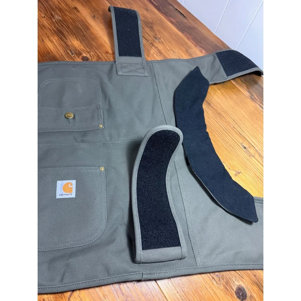 Carhartt Firm Duck Insulated Dog Chore Coat Vest Large Green Canvas PX0340